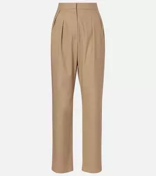 Dede брюки зауженные плиссированные хлопковые Max Mara, Pomice