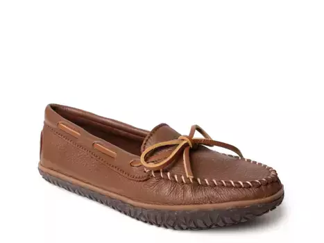 Deerskin Tread Slipper Minnetonka, Brown