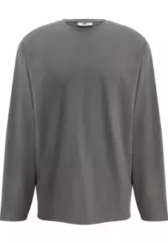 DEF с длинным рукавом "Мужская футболка DEF с длинным рукавом на каждый день", антрацит