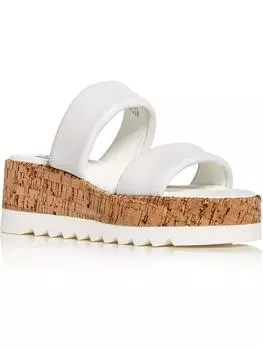 Defuse женские сандалии на пробковой платформе Steve Madden, цвет white leather