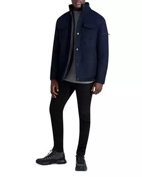 Декабрьская шерстяная куртка KARL LAGERFELD PARIS, цвет Blue