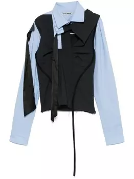 Деконструированная блузка-лавальер Ottolinger, синий