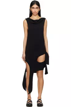 Деконструированное мини-платье Open Yy, черный