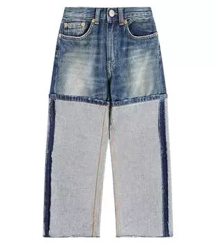 Деконструированные широкие джинсы Mm6 Maison Margiela, синий