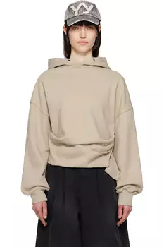 Деконструированный худи Open Yy, бежевый