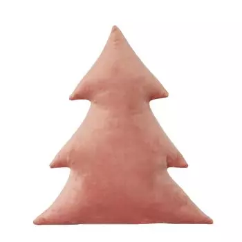Декоративная бархатная подушка в форме елочки, розовая, размер М Deco Haus
