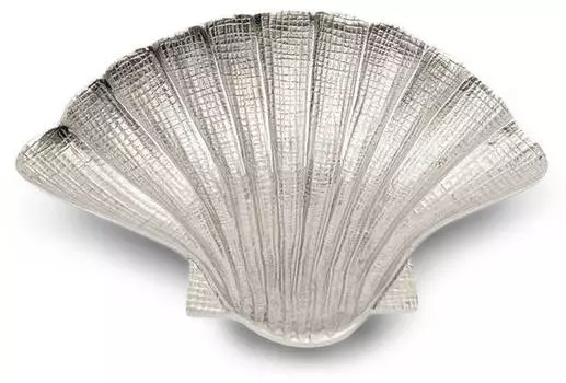 Декоративная чаша andria shell Rivira Maison, серебряный