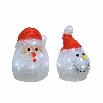 Декоративная фигурка Lumineo 491239 LED комнатная Дед Мороз 10,5 х 10,5 х 15 см