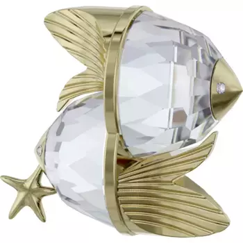 Декоративная фигурка Swarovski «Хрустальная фигурка коллекционная фигурка Зодиак Рыбы, 5670304», кристалл Swarovski, цвет kristallwei-goldfarben