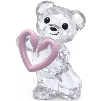 Декоративная фигурка Swarovski «Kris Bear Una Bear, 5665436», кристаллы Swarovski, цвет kristallwei-rosa-schwarz