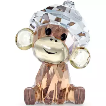 Декоративная фигурка Swarovski «Кристаллическая фигурка Baby Animals Cheeky the Monkey, 5619227», кристаллы Swarovski, цвет braun-kristallwei-schwarz-goldfarben