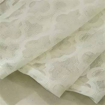 Декоративная короткая занавеска из моющегося полиэстера с гладкими поверхностями для домашней двери белого цвета, размеры: 132 x 160 см. Stuttg, белый