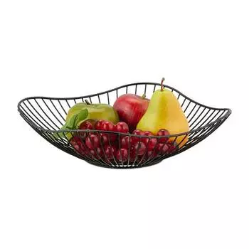 Декоративная металлическая ваза для фруктов. Relaxdays, черный