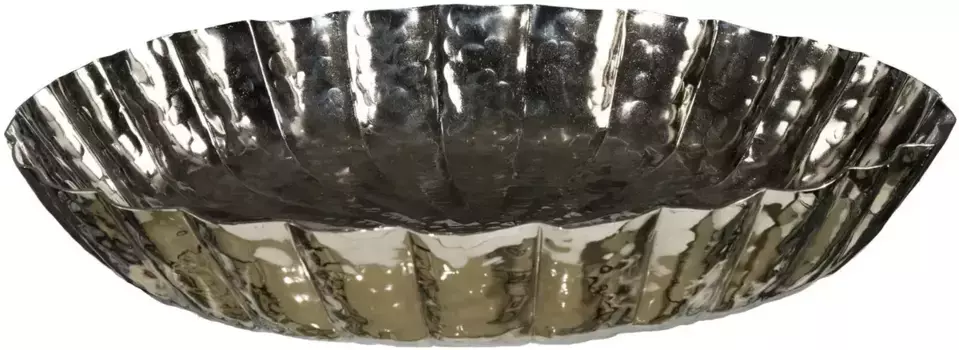 Декоративная миска Creativ deco "Новогодние украшения" (1 шт.), со структурированным краем 65 см, цвет silberfarben