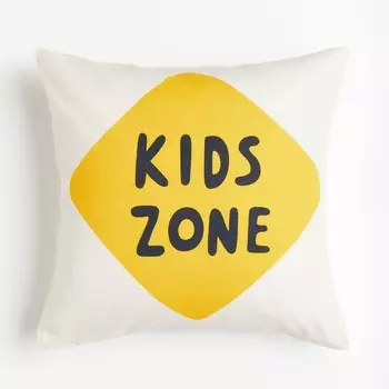 Декоративная наволочка H&M Home Dotted Cotton Kids Zone, белый