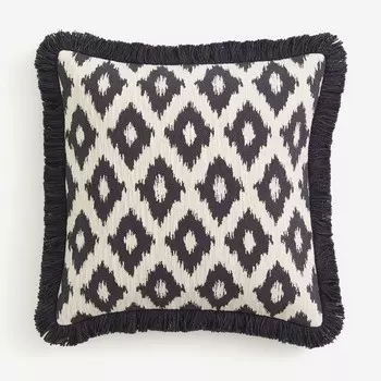 Декоративная наволочка H&M Home Jacquard-weave, темно-серый