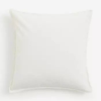 Декоративная наволочка H&M Home Linen-blend, белый