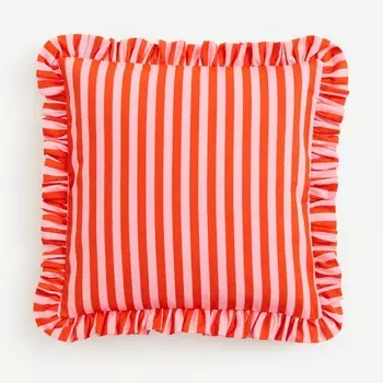 Декоративная наволочка H&M Home Ruffle-trimmed, оранжевый