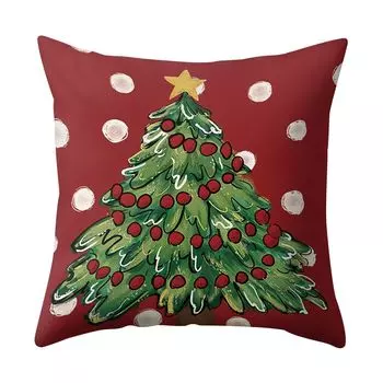 Декоративная наволочка, мягкая дышащая декоративная рождественская наволочка для дома, отеля, офиса, общежития для повседневной жизни- Stuttg