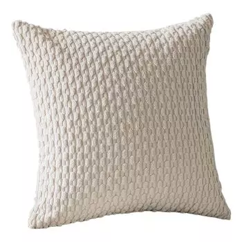 Декоративная наволочка с невидимой молнией, моющаяся, мягкая, декоративная, однотонная, для дивана, кровати, дивана, вельветовая наволочка, домашний декор, бежевый Stuttg