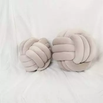 Декоративная подушка 28 х 28 см, вязаная подушка, диванная подушка, подушка для кровати, подушка ручной вязки, бежевый DQQ