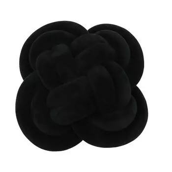 Декоративная подушка 30 х 30 см, вязаная подушка, диванная подушка, подушка для кровати, подушка ручной вязки, черная DQQ