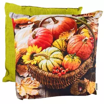Декоративная подушка 45х45х12см уличная подушка осенняя непогода фотомотивы Marabella