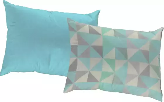 Декоративная подушка Адам "Био Бел", молния, с рисунком, двусторонний чехол без наполнителя, 1 шт Adam 40х40 см, светло-голубой
