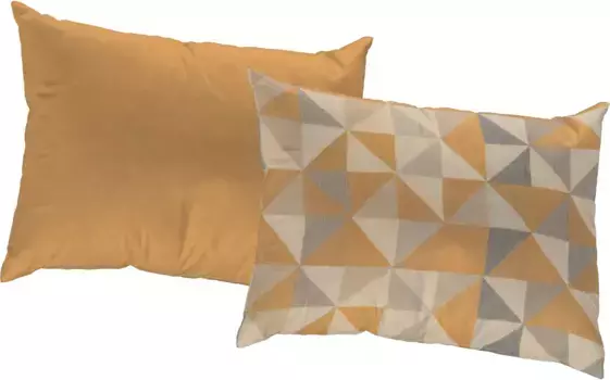 Декоративная подушка Адам "Био Бел", молния, с рисунком, двусторонний чехол без наполнителя, 1 шт Adam 40х40 см, цвет curry + gemustert-Jaquard-Struktur