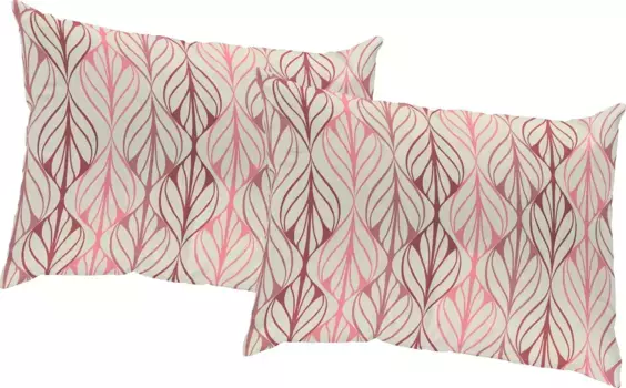 Декоративная подушка Adam "Cushion Cover Wave", экологически чистый материал из натурального хлопка, чехол без наполнителя, 1 шт 40х60 см, розовый/красный