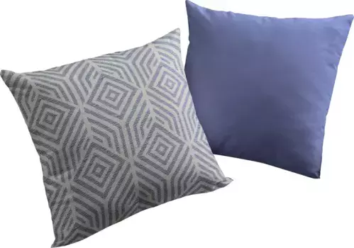 Декоративная подушка Adam "Easy Diamond", молния, с рисунком, двусторонний чехол без наполнения, 1 шт 40х60 см, темно-синий