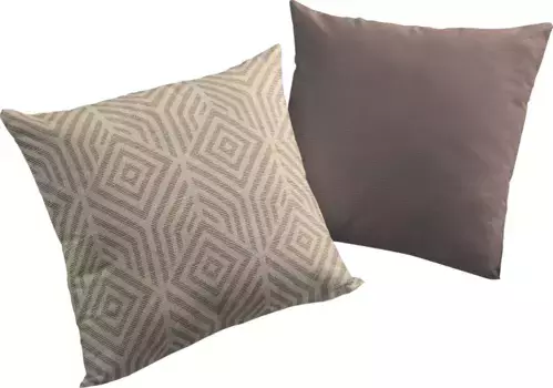 Декоративная подушка Adam "Easy Diamond", молния, с рисунком, двусторонний чехол без наполнения, 1 шт 40х40 см, цвет kaffee + gemustert-Jaquard-Struktur