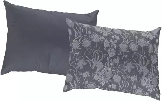 Декоративная подушка Adam "Flower Cuve Light", с цветочным узором, двусторонний чехол без наполнителя, 1 шт 60х40 см, индиго