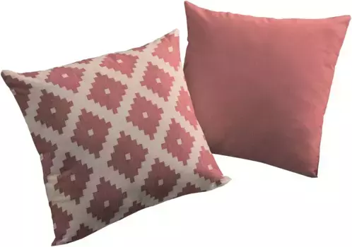 Декоративная подушка Адам "Марокканский Шираз Лайт", с клетчатым узором, двусторонний чехол без наполнителя, 1 шт Adam 50х50 см, вишнево-красный
