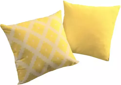 Декоративная подушка Адам "Марокканский Шираз Лайт", с клетчатым узором, двусторонний чехол без наполнителя, 1 шт Adam 60х40 см, светло-желтый
