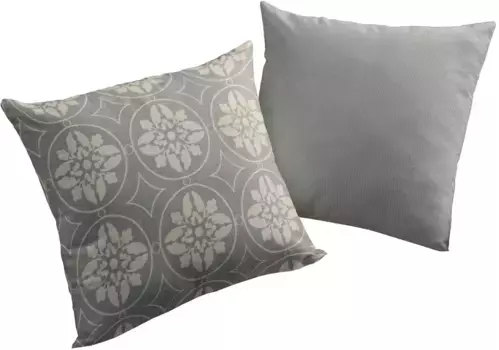 Декоративная подушка Adam "Romantic Puligny A Light", с крупным орнаментом, двусторонний чехол без наполнения, 1 шт 50х50 см, темно-серый
