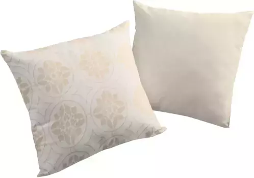 Декоративная подушка Adam "Romantic Puligny A", с крупным орнаментом, двусторонний чехол без наполнения, 1 шт 40х40 см, цвет naturwei + Ornamente
