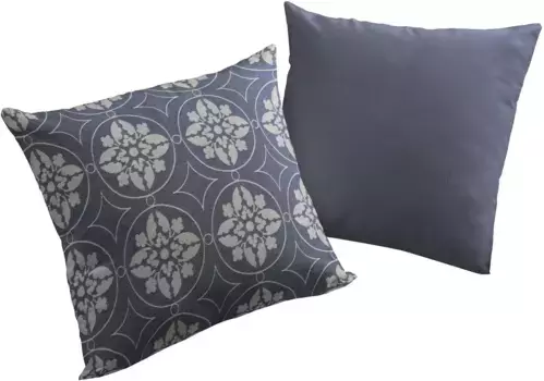 Декоративная подушка Adam "Romantic Puligny A", с крупным орнаментом, двусторонний чехол без наполнения, 1 шт 50х50 см, синий