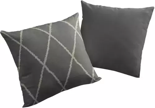 Декоративная подушка Adam "Шкатулка Вальделана", с ромбовидным узором, двусторонний чехол без наполнения, 1 штука 60х40 см, черный