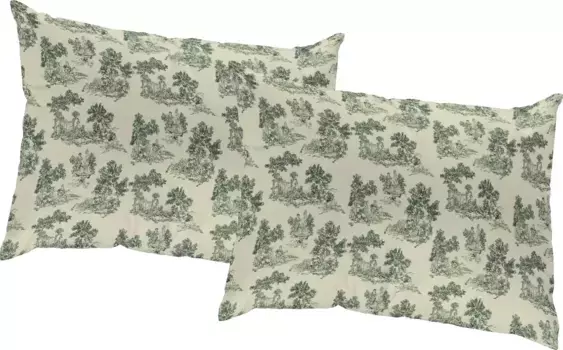 Декоративная подушка Адам "Старые добрые времена", сертификат GOTS - чехол без наполнителя, 1 шт Adam 40х60 см, темно-зеленый