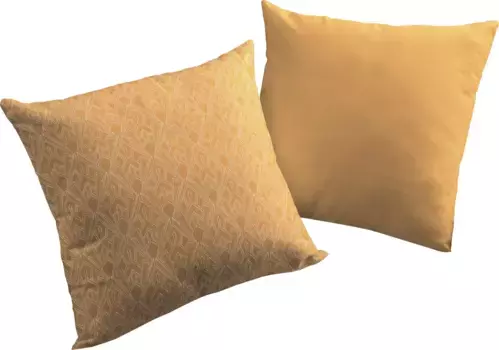 Декоративная подушка Adam "Urban Cactus", сертифицированный органический хлопок, двусторонний чехол без наполнителя, 1 шт 40х60 см, цвет curry + gemustert-Jaquard-Struktur