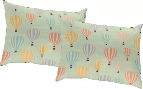 Декоративная подушка Адам "Воздушные шары", из сертифицированного органического хлопка, чехол без наполнителя, 1 шт Adam 40х60 см, пастельно-зеленый
