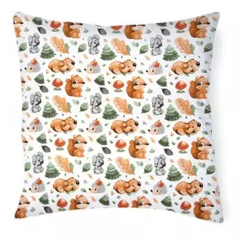 Декоративная подушка Amilian 80 x 80 см декоративная подушка с наполнителем, декоративная подушка с чехлом, для спальни, гостиной, на молнии, коричневый