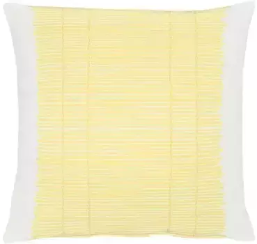 Декоративная подушка APELT "3033 Loft Bamboo Mat", чехол с наполнителем, 1 шт 48х48 см, белый/желтый