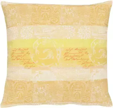 Декоративная подушка APELT "3042 Вневременно элегантный жаккардовый мотив", чехол на подушку с наполнителем, 1 шт 39х39 см, цвет gelb + gemustert