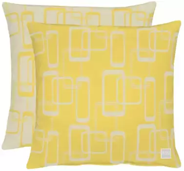 Декоративная подушка APELT "3966", двусторонний чехол без наполнения, 1 шт 46х46 см, цвет gelb/stein + gemustert