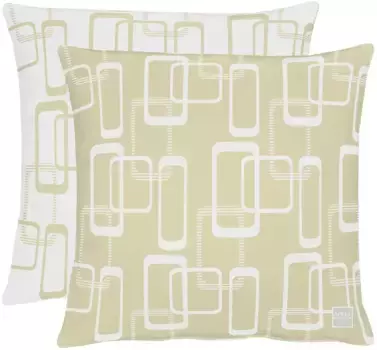 Декоративная подушка APELT "3966", двусторонний чехол с наполнителем, 1 шт 45х45 см, бежевый/белый