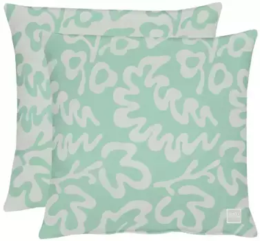 Декоративная подушка APELT "3971", двусторонний чехол без наполнения, 1 шт 46х46 см, цвет trkis/stein + gemustert