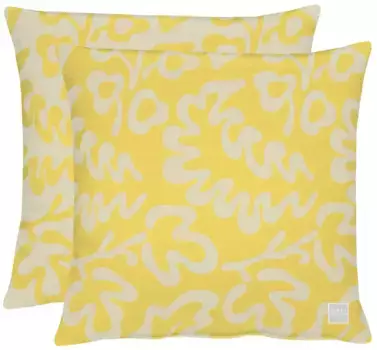 Декоративная подушка APELT "3971", двусторонний чехол без наполнения, 1 шт 46х46 см, цвет gelb/stein + gemustert