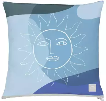 Декоративная подушка APELT "3980", из текстильного материала для улицы, чехол без наполнителя, 1 шт 49х49 см, синий